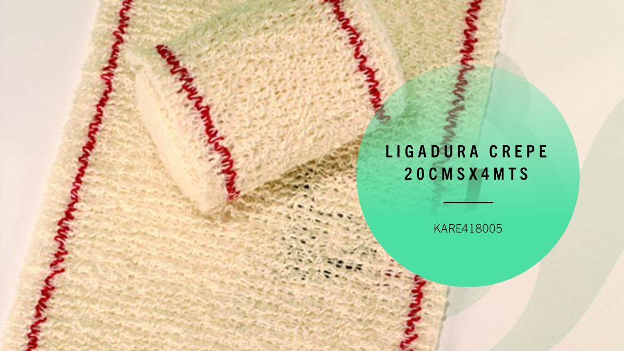 Ligadura crepe 20cmsx4mts 