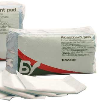 Penso absorvente 20x30cm, não esterilizados 25 unidades