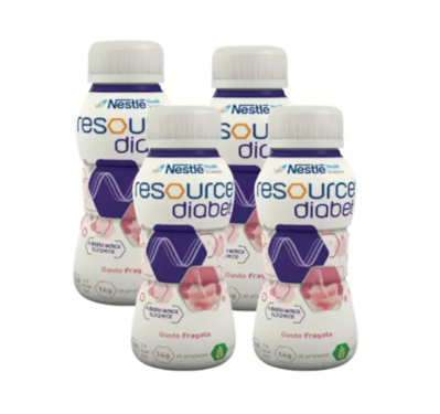 RESOURCE DIABET Morango - Pack 4 x 200 ml