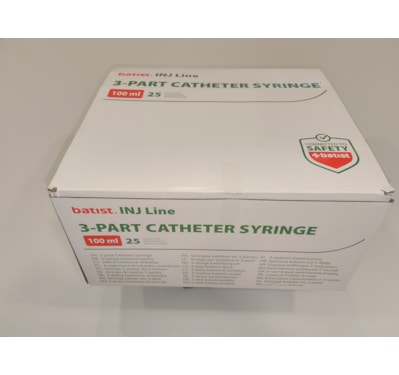 Seringa 3 corpos100ml Bico de Catéter INJ Line