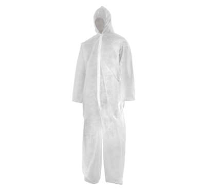 Fato completo c/ capuz em PP Branco 35 grms